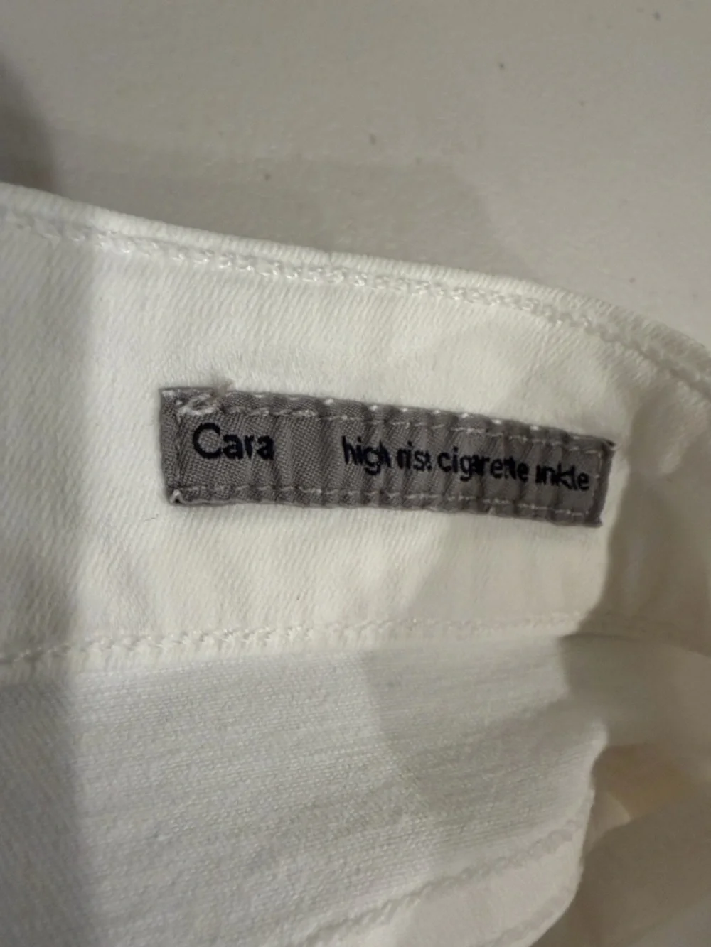Citizens of Humanity Cara High Rise Cigarette Ankle Jeans White Size 31